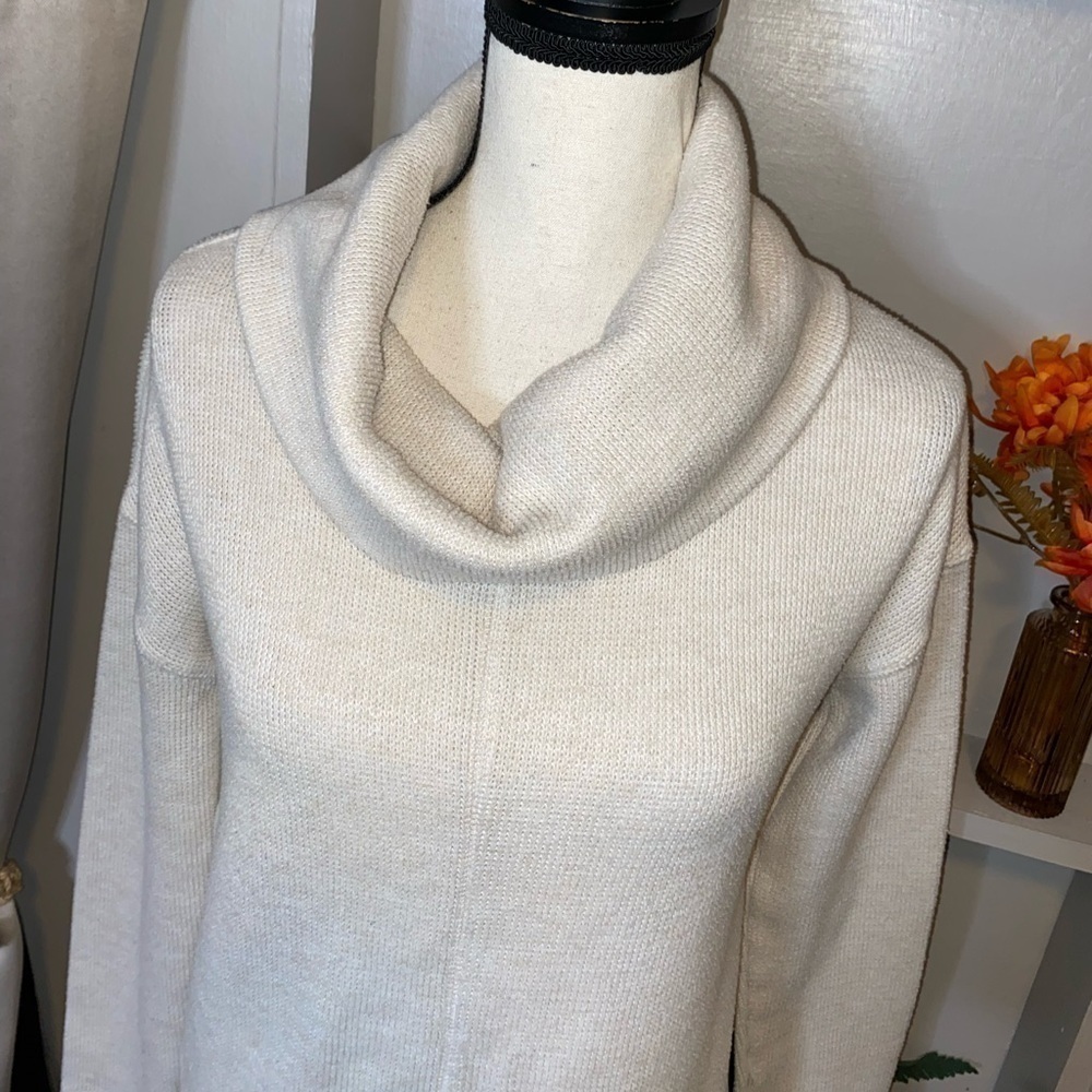 Neutral Tone Cowl Neck GUC size Smalll A New Day a.n.d Cozy Elegant Sweater - Picture 4 of 11